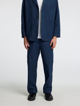 SELECTED HOMME - Navy Blue Loose Fit Cargo Dark Blue Trouser