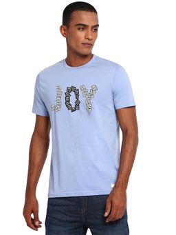 Lee - Men Light Blue Graphic Print Slim Fit T-shirt