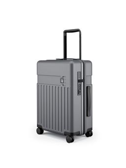 EUME - Classic Polycarbonate Trolley Bag with 8 Hinomoto Wheels - Graphite Grey