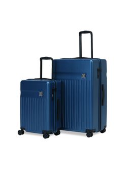 EUME - Classic Polycarbonate Trolley Bags - Midnight Blue (S/L) (Pack of 2)