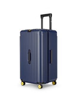 EUME - Trunk Medium Check-in Expandable Polycarbonate Trolley Bag with Spinner Wheels - Midnight Blue