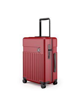 EUME - Classic Polycarbonate Trolley Bag with 8 Hinomoto Wheels - Cardinal Red