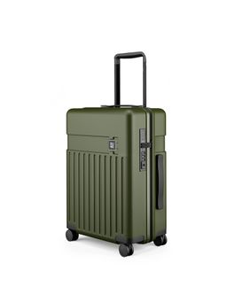 EUME - Classic Polycarbonate Trolley Bag with 8 Hinomoto Wheels - Olive Green