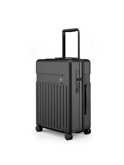 EUME - Classic Polycarbonate Trolley Bag with 8 Hinomoto Wheels - Charcoal Black