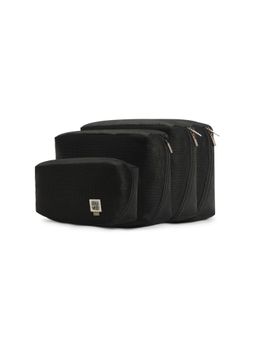 EUME - Packing Cubes Travel Organiser Pouches - Black (L/XL) (Pack of 4)
