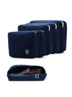 EUME - Travel Organiser Shoe & Toiletry Pouches - Navy Blue (Pack of 6)
