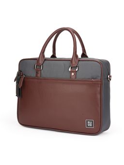 EUME - Commute 15 inch Laptop Messenger Bag With Detachable Strap - Charcoal Brown