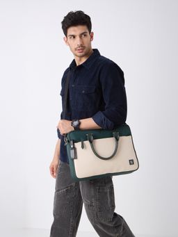 EUME - Commute 15 inch Laptop Messenger Bag With Detachable Strap - Forest White