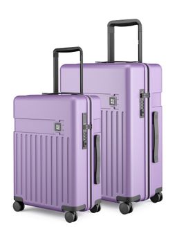 EUME - Classic Hard Polycarbonate Trolley Bags - Purple Ash (S/M) (Pack of 2)