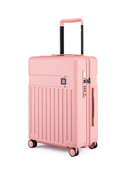 EUME - Classic Hard Polycarbonate TSA Lock Trolley Bag - Pink Blaze