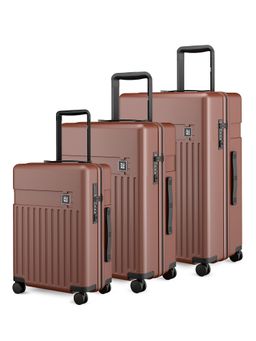 EUME - Classic Hard Polycarbonate Trolley Bags - Cambridge Brown (S/M/L) (Pack of 3)