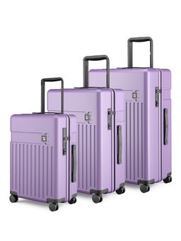 EUME - Classic Hard Polycarbonate Trolley Bags - Purple Ash (S/M/L) (Pack of 3)