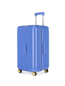 EUME - Trunk Medium Check-in Expandable Polycarbonate Trolley Bag - French Blue