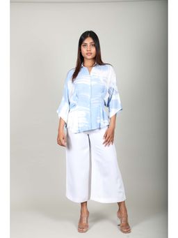 Fawn 24 - Blue Contour Print Shirt