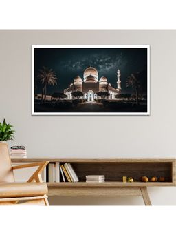 Dekorstation - Blessed Ramadan Nights Serene Mosque Floating Frame Canvas Wall Painting