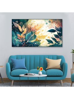 Dekorstation - Painting For Art Prints Multi Color Leaf Art Floating Wall Painting