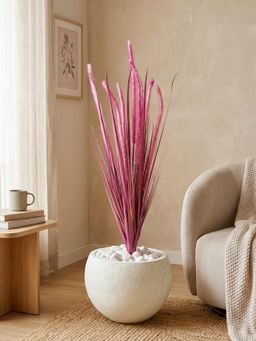Mason Home - Artificial Purple Silk Grass Bunch - 3 Feet (Without Pot)