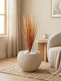 Mason Home - Artificial Amber Pennisetum Pampas Bunch - 2 Feet (Without Pot)