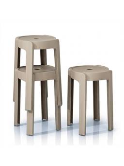 The Artment - Multi Purpose Khaki Tivo Stools (Pack of 3)