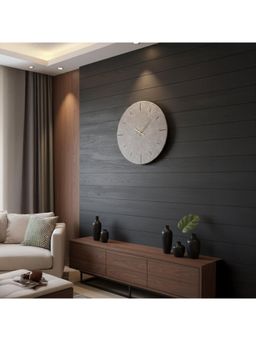 Acad Home - Linea Minimal Grey Leather Wall Clock