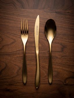 BlackCarrot - 304 Grade Stainless Steel Cutlery Spoon, Fork & Knife (Set of 3)