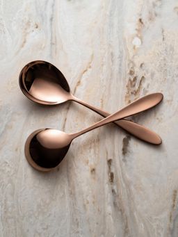 BlackCarrot - Thickness Rose Gold Serving Spoons (Pack of 2)