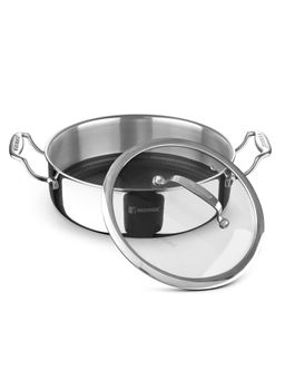Bergner - Induction Bottom Hi-Tech Giro TriPly Serving Pan with Glass Lid - 9.2L