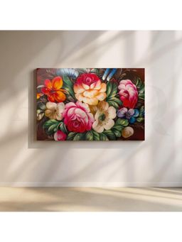 Anciq - Floral Bouquet Canvas Painting Vibrant Wall Painting - (24x36 Inch)