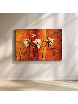 Anciq - Blaze of Petals Canvas Wall Painting - (24x36 Inch)