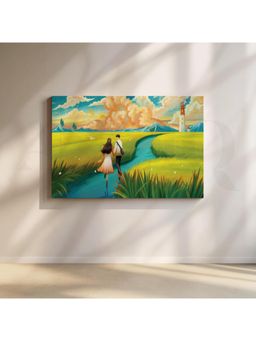 Anciq - Countryside Love Canvas Wall Painting - (24x36 Inch)
