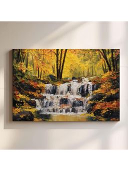 Anciq - Cascading Bliss Canvas Wall Painting - (24x36 Inch)