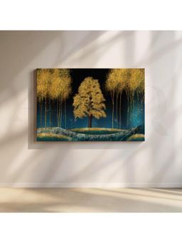 Anciq - Golden Canopy Canvas Living Room Wall Painting - (24x36 Inch)