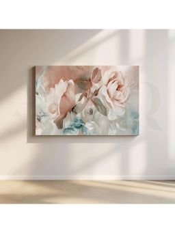 Anciq - Peachy Serenade Canvas Bedroom Wall Painting - (24x36 Inch)