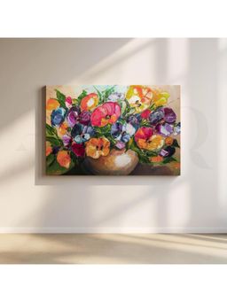 Anciq - Colorful Floral Bouquet Canvas Painting Elegant Wall Painting - (24x36 Inch)