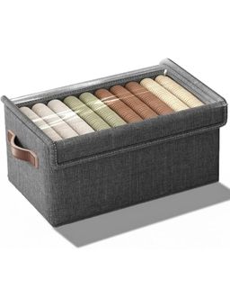 Awestuffs - Rectangular Wardrobe Foldable Stackable Container Organizer (L)