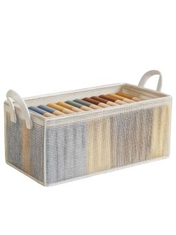 Awestuffs - Wardrobe PVC Storage Organiser Transparent Drawer Clothes Organiser with Steel Frame