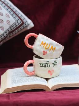 WEAVING HOMES - Pyaari Maa & Mum Mugs - 400ml (Pack of 2)