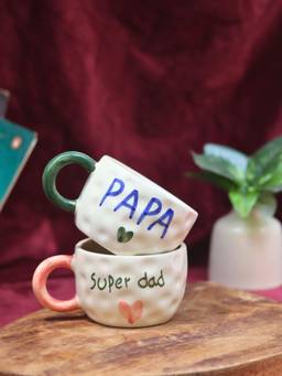 WEAVING HOMES - Super DAD & PAPA Mugs - 400ml (Pack of 2)