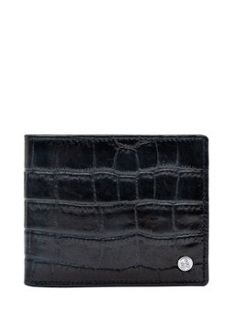Eske - Klien Leather Men's Two Fold Wallet Navy Blue Hand-Stitched