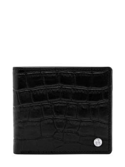 Eske - Iden Men's Two Fold Wallet Black Croco