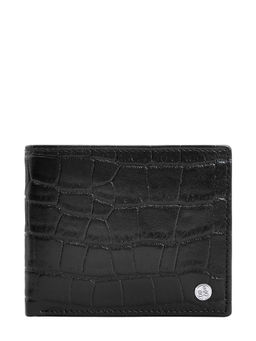 Eske - Klien Men's Two Fold Wallet Black Hand-Stitched Croco