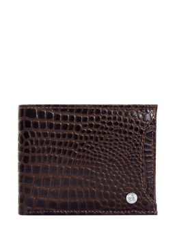 Eske - Nello Men's Two Fold Wallet Brown Croco