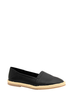 Eske - Solid Black Nappa Adele Espadrille For Women