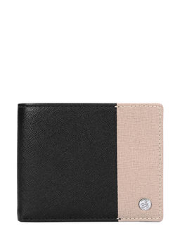 Eske - Arthur Two Fold Wallet For Men,3 Card Holders, Black Stone Saffiano
