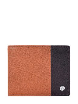 Eske - Arthur Two Fold Wallet For Men,3 Card Holders, Brown Tan Saffiano