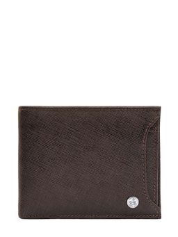 Eske - Jeryll Two Fold Wallet For Men, 12 Card Holders, Brown Saffiano