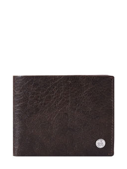 Eske - Textured Two Fold Wallet For Men-5 Card Slots-Brown Ozone