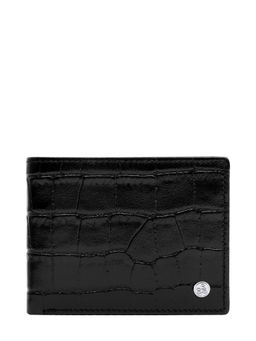 Eske - Kev Leather Two Fold Wallet for Men, 7 Card Holders, Black Hand-Stitched