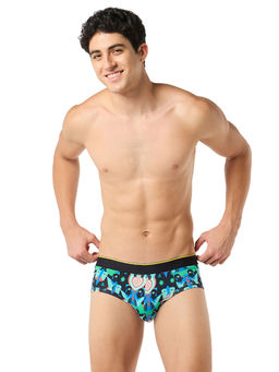Bummer - Men Printed Multi-Color Briefs Underwear Ultra Soft & Breathable