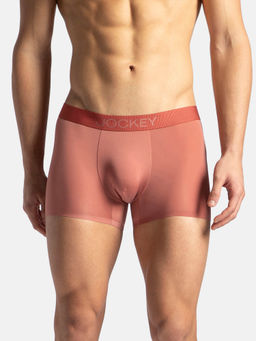 Jockey - IC44 Men Tactouch Microfiber Seamfree Bonded Tech Solid Trunk - Terracotta Pink